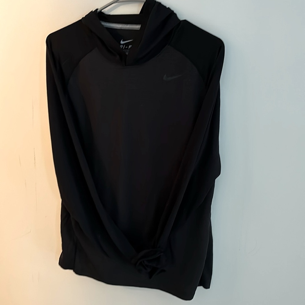 Men’s Nike dry fit hoodie, black size medium